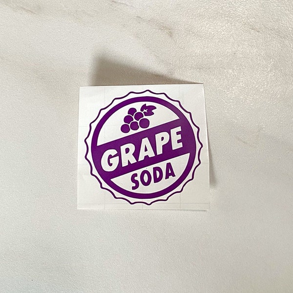Grape Soda Custom Decal For Laptops, Phones, Cars, Water Bottles, etc. | Custom Made Grape Soda Decals