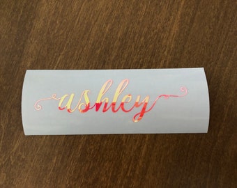 Small Custom Name Sticker Decal, Name Decal, Name Labels, Custom Vinyl Sticker, Custom Vinyl Decal; 3inches-5inches