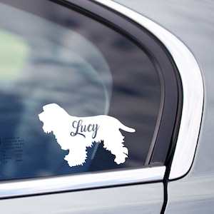 Cocker Spaniel Sticker, High Quality vinyl decal, Waterproof Vinyl Car Decal, Custom made add your Name Dog, Car Window, Cocker Spaniel Mum