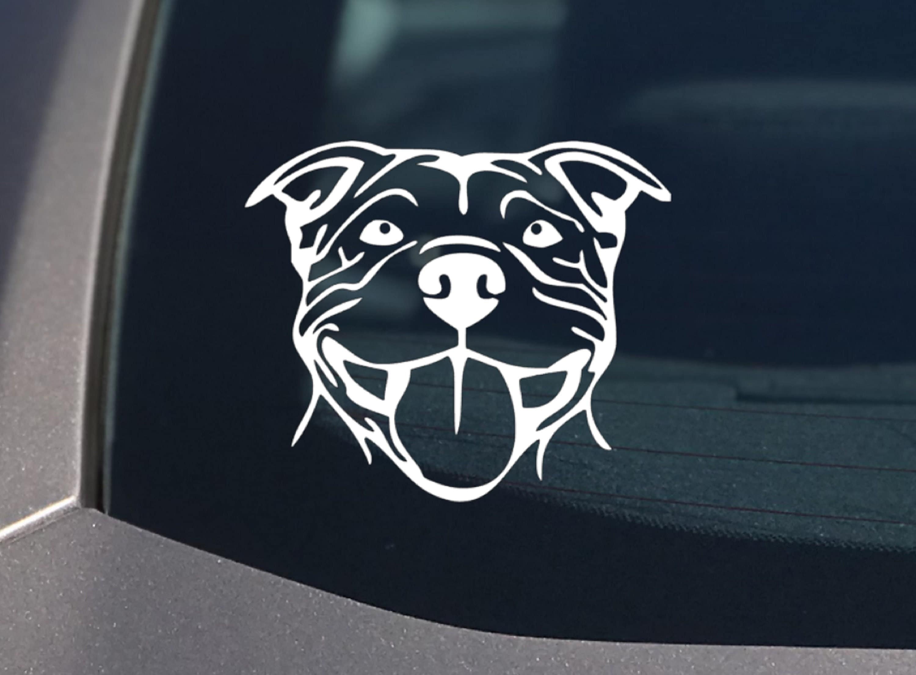 Staffordshire Bull Terrier Autocollant fenêtre de voiture Chien à