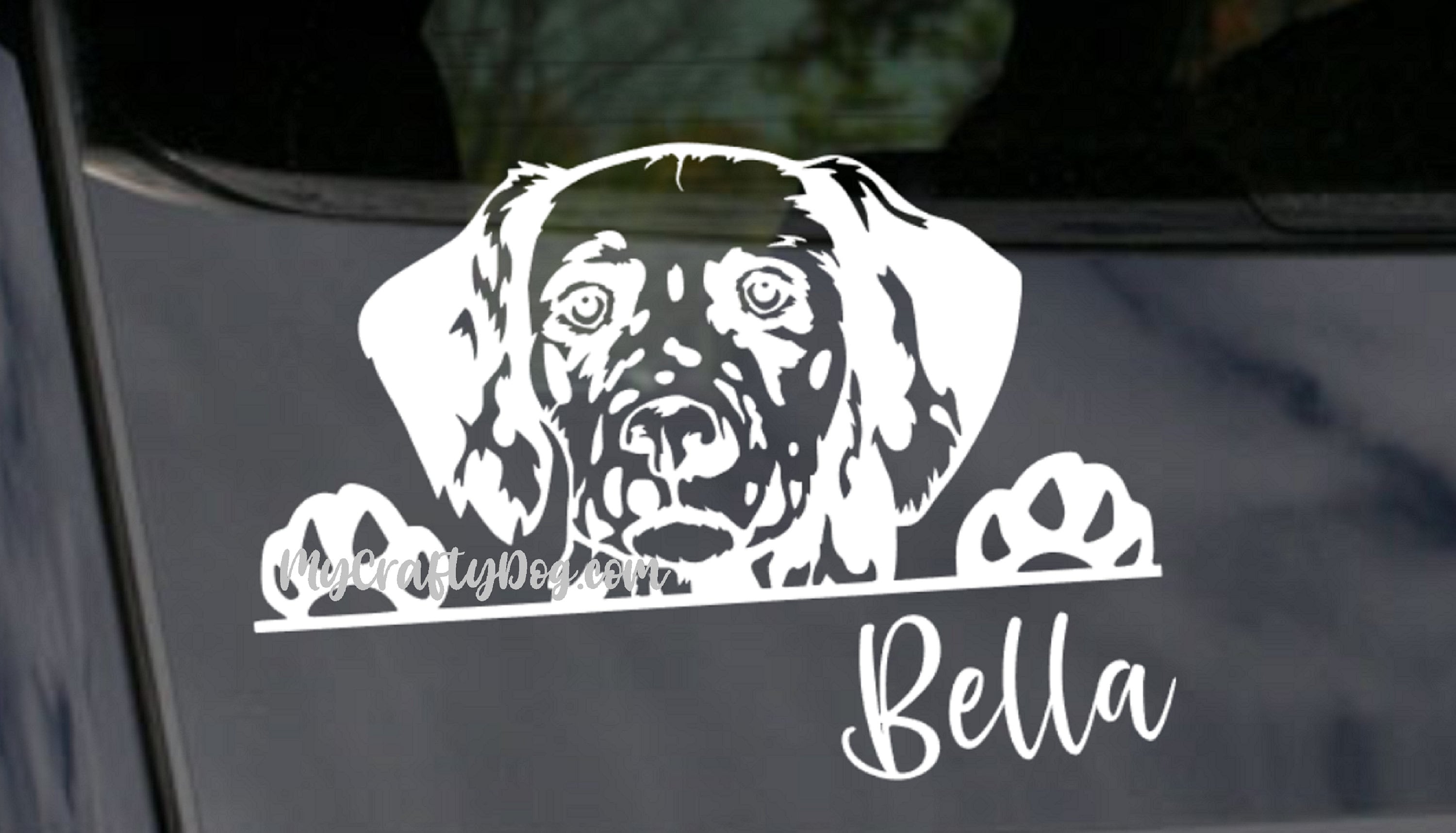 Dalmatian Peeking Dog Car Decal Sticker Dalmatian Dog Etsy Australia