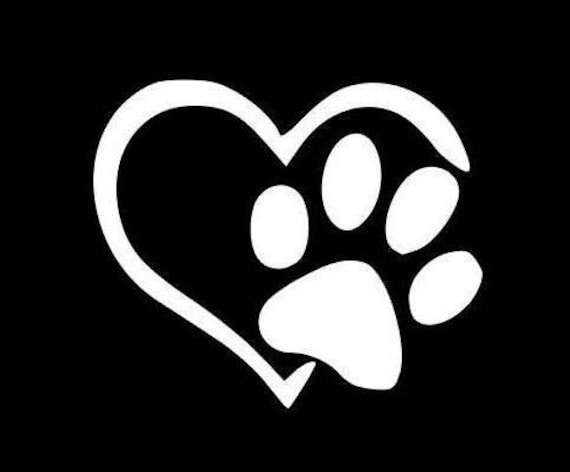 Welpen Pfoten Herz Hunde Pfoten Herz Geschenk' Sticker