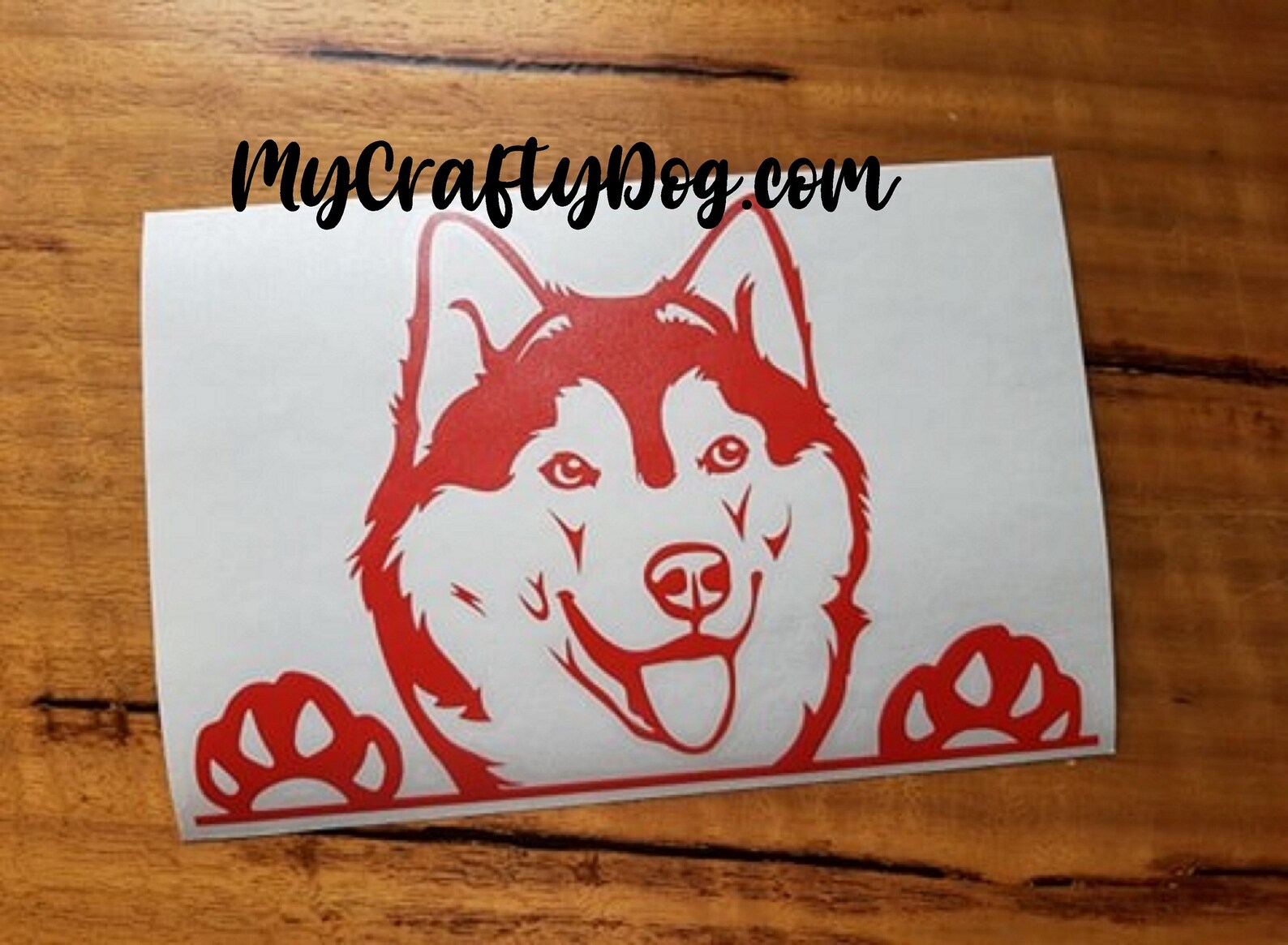 Peeking Husky Car Decal Sticker Siberian Husky Dog Sticker Etsy
