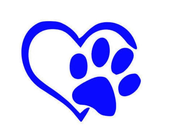 Miłość Serce łapa Psa Naklejki Na Auto Naklejki