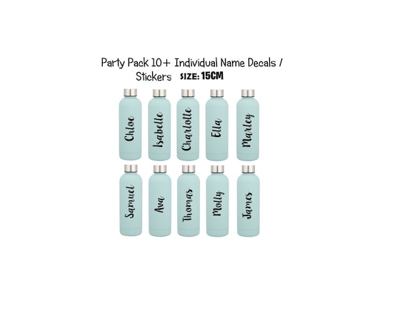 10+ Different NAME LABELS STICKERS Size 15CM for Vinyl Drink Bottle Custom  Name Decal for Kids Water School Lunch Box Waterproof Party Favor - Etsy  Australia
