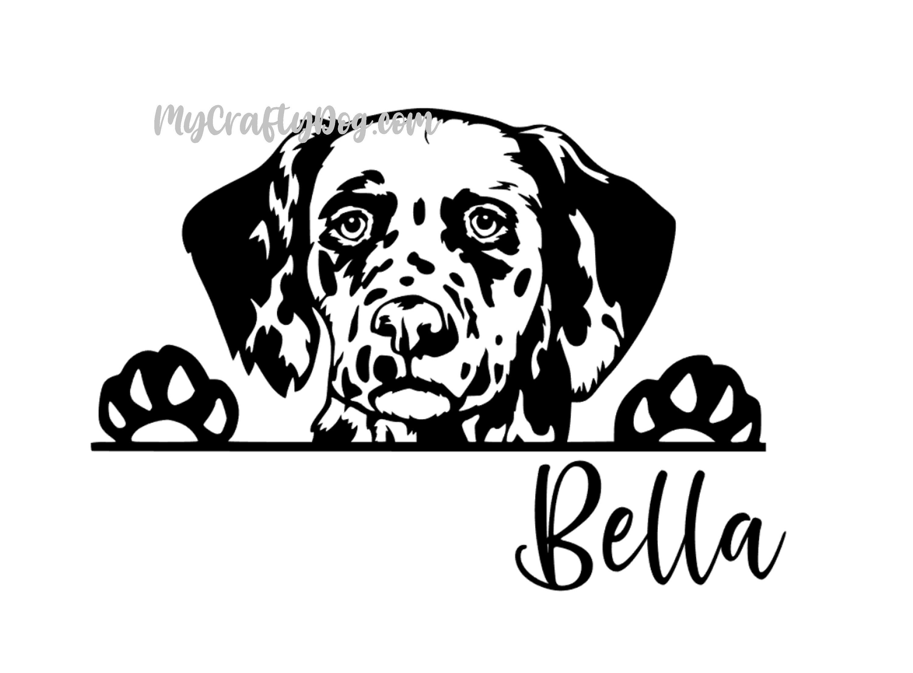 Dalmatian Peeking Dog Car Decal Sticker Dalmatian Dog Etsy Australia