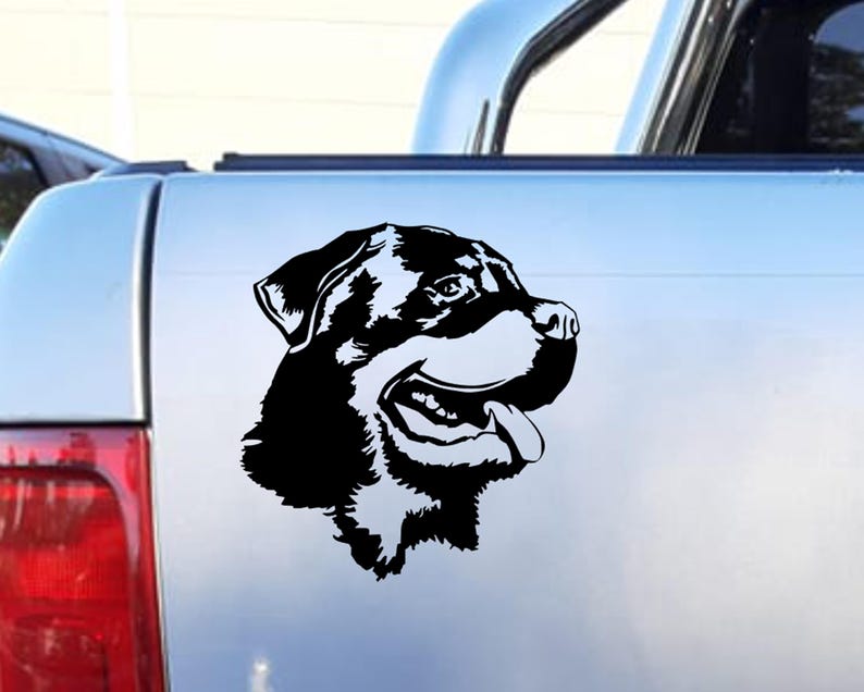 Rottweiler Car Sticker, Quality Rotti Head Decal Vinyl, Popular ...