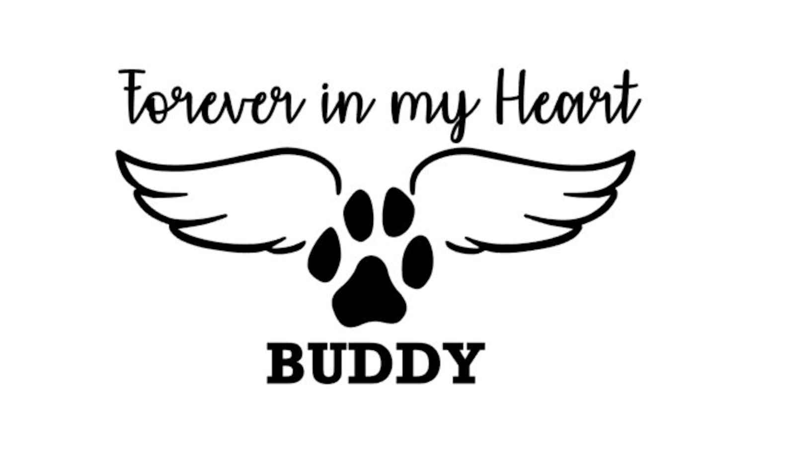 Customized Dog Memorial Decal Sticker. Pet Memorial Decal. Dog Etsy