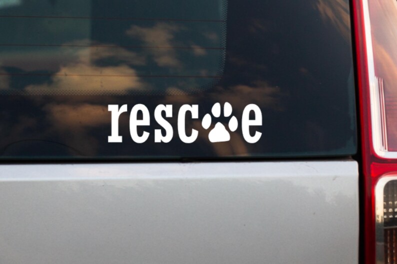 Pet Rescue Decal, Rescue Dog Vinyl Sticker - Etsy