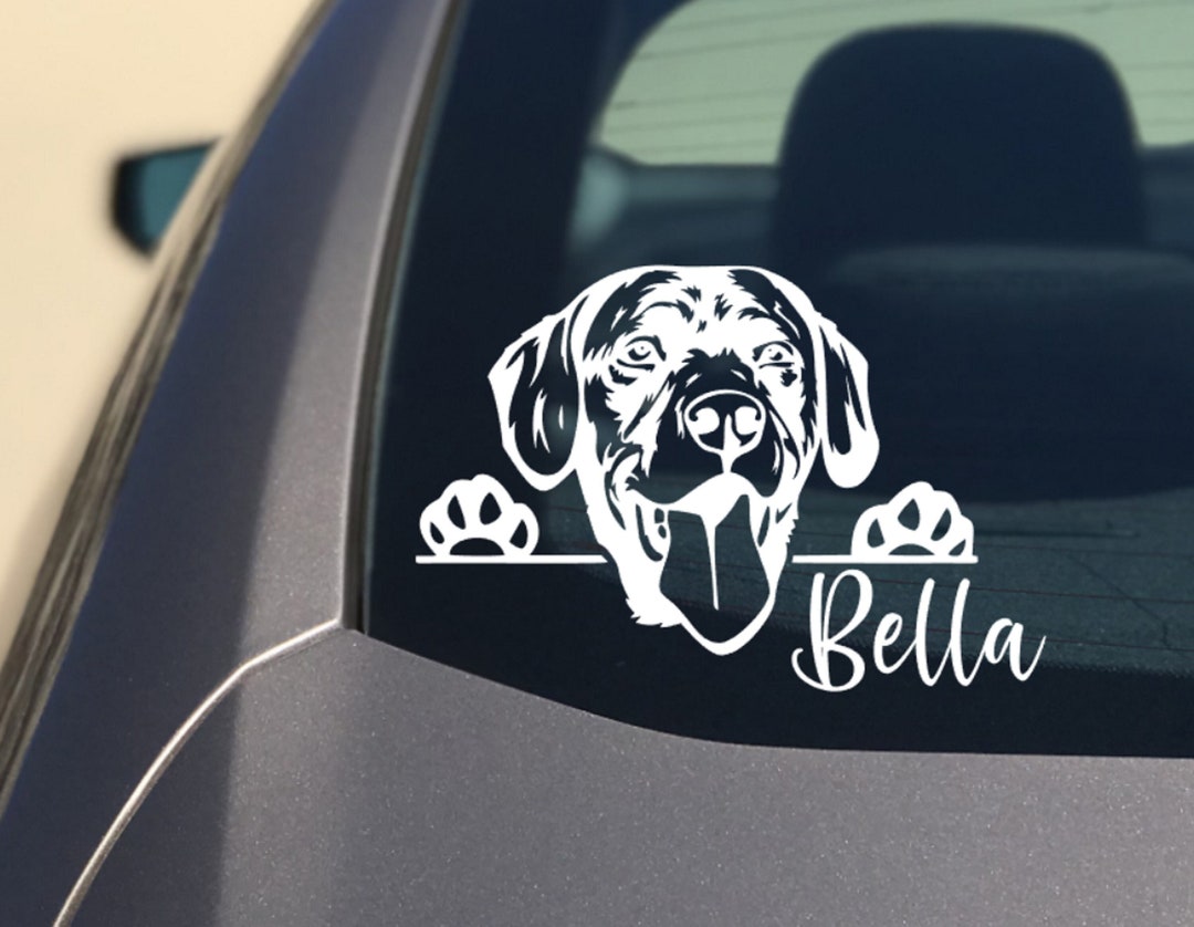 thumbnail image 2 of Labrador Retriever Dog Silhouette Car Sticker - TenStickers 2 of 9