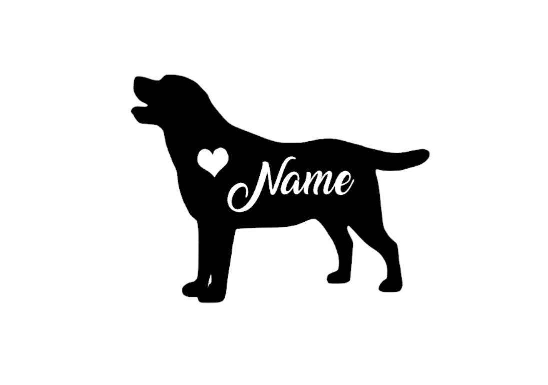 Personalized Labrador Sticker Waterproof Vinyl Car Decal Etsy