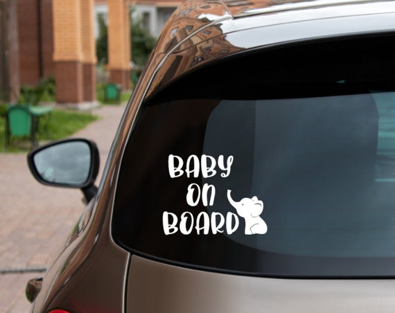 Baby In Car Baby on Board Safety Sign Back Car Rear Window Decal Sticker Cute 