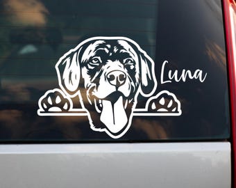 Labrador retriever hond auto sticker sticker, gluren labrador hond sticker, vinyl venster schattig, labrador geschenken, labrador minnaar, lab hond, labs