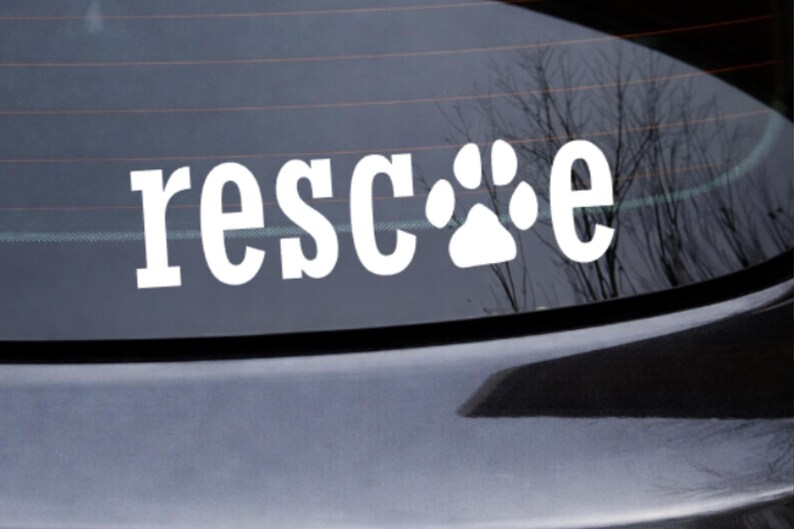 Pet Rescue Decal, Rescue Dog Vinyl Sticker - Etsy