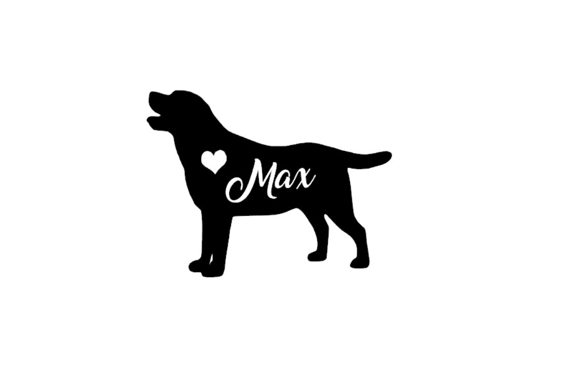 Personalized Labrador Sticker Waterproof Vinyl Car Decal Etsy