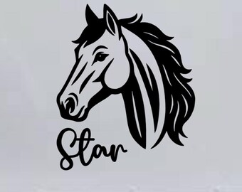 Calcomanía personalizada de caballo - Vinilo adhesivo