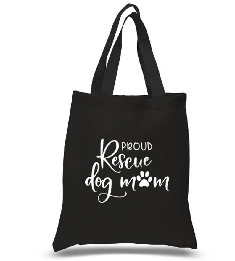 Download Proud Rescue Dog Mom Tote Bag Dog Lover tote bag Rescue ...