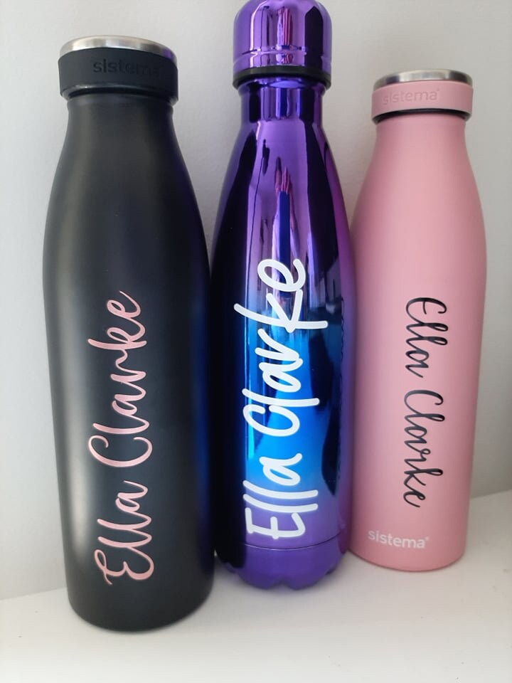 2 x Vinyl Drink Bottle NAME LABELS Personalized STICKERS Etsy