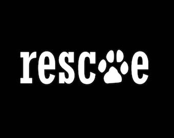 Rescue Dog Car Decal / Sticker