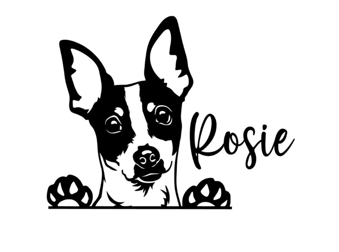 Mini Fox Terrier Peeking Dog Car Decal Sticker Toy Fox Etsy