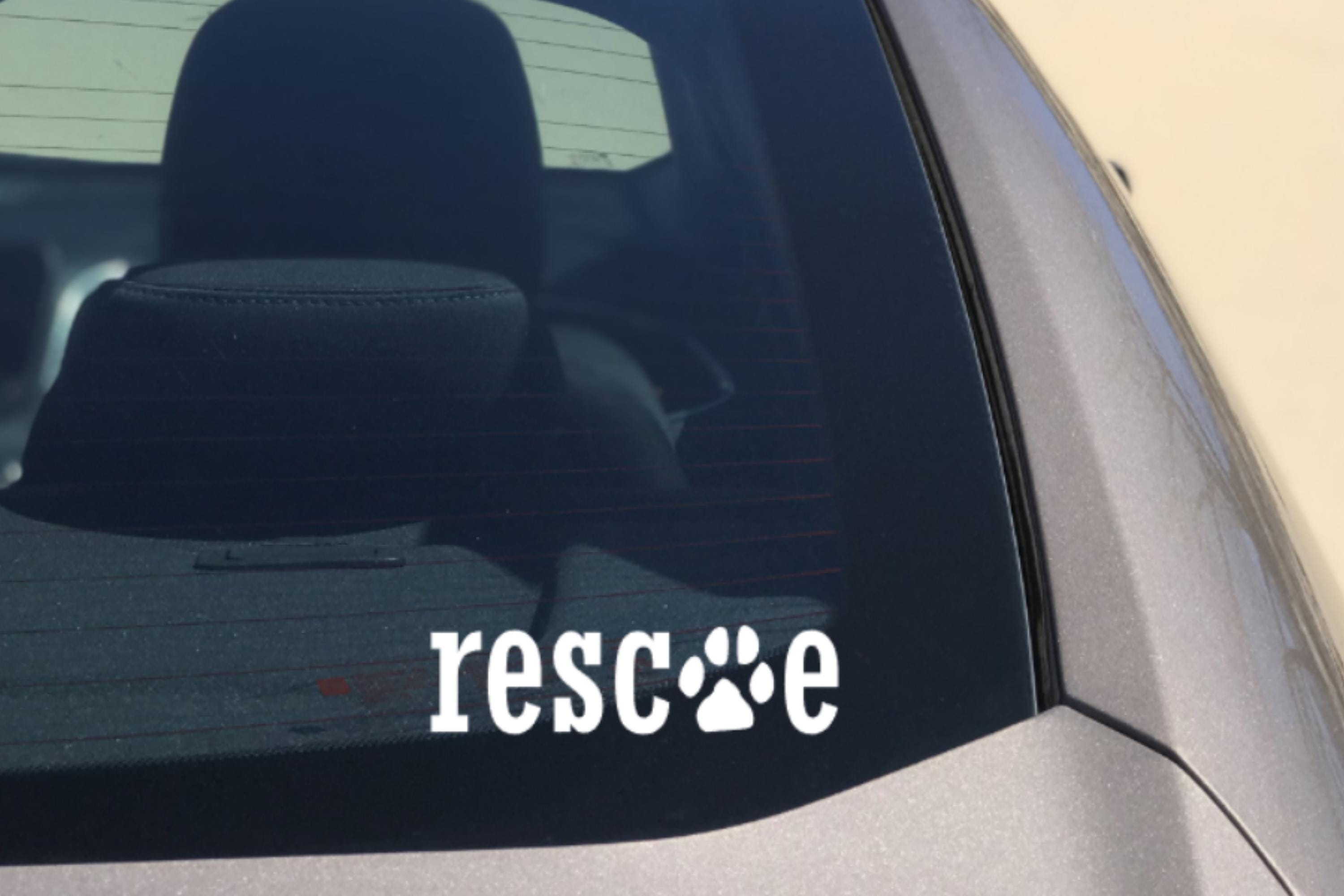 Pet Rescue Decal, Rescue Dog Vinyl Sticker - Etsy