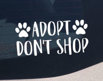 Adopt Don't Shop-stickersticker | Autosticker reddingshond