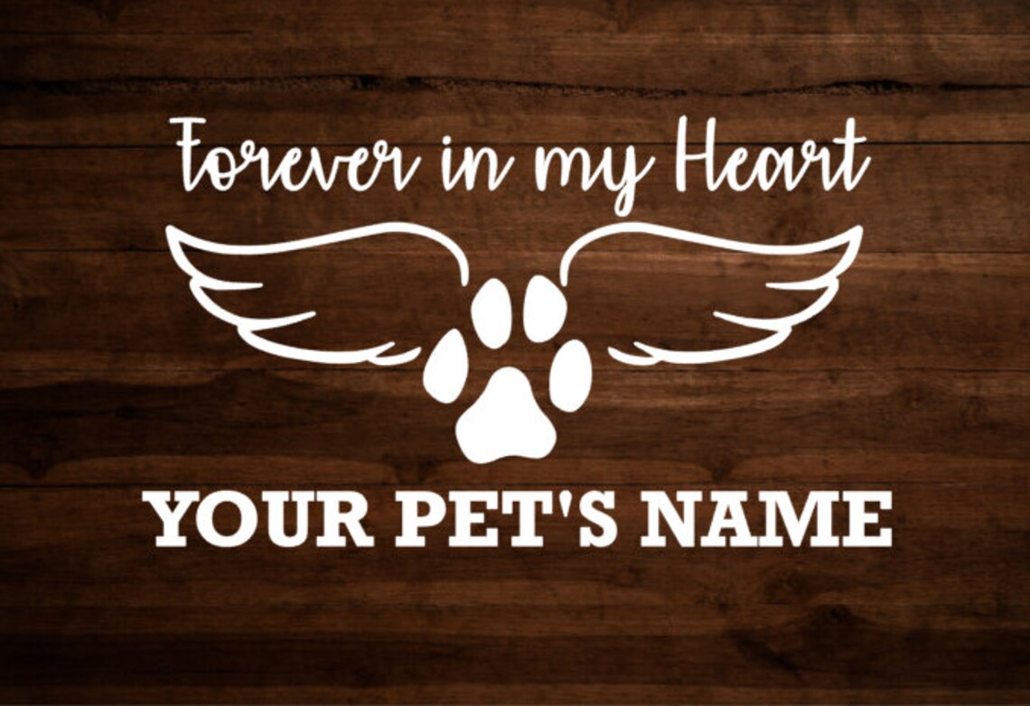 Customized Dog Memorial Decal Sticker. Pet Memorial Decal. Dog Etsy