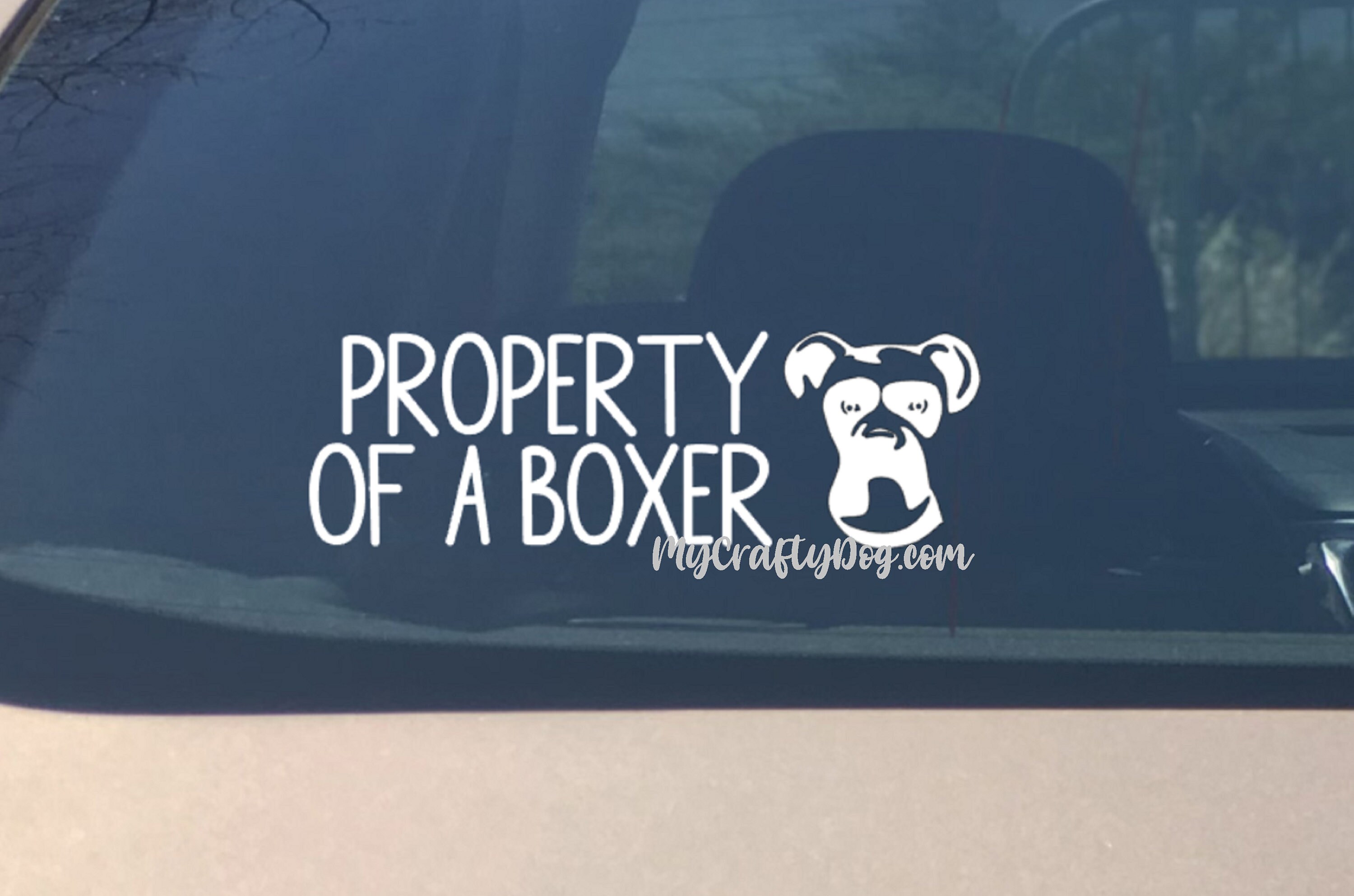 Adesivo Per Finestra Con Cane Boxer, Adesivo Divertente Per Paraurti, Per Frigorifero, Meme Divertenti, Vetro Impermeabile
