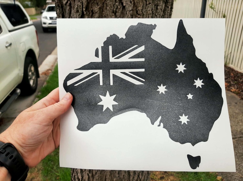 Australian Map Car Decal | Australia Flag Vinyl Sticker | Waterproof ...