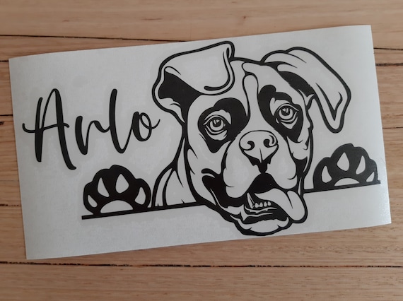 Boxer Dog Portrait Vinyl Sticker - 5 Inch Waterproof Decal For Cars, Laptops & Windows