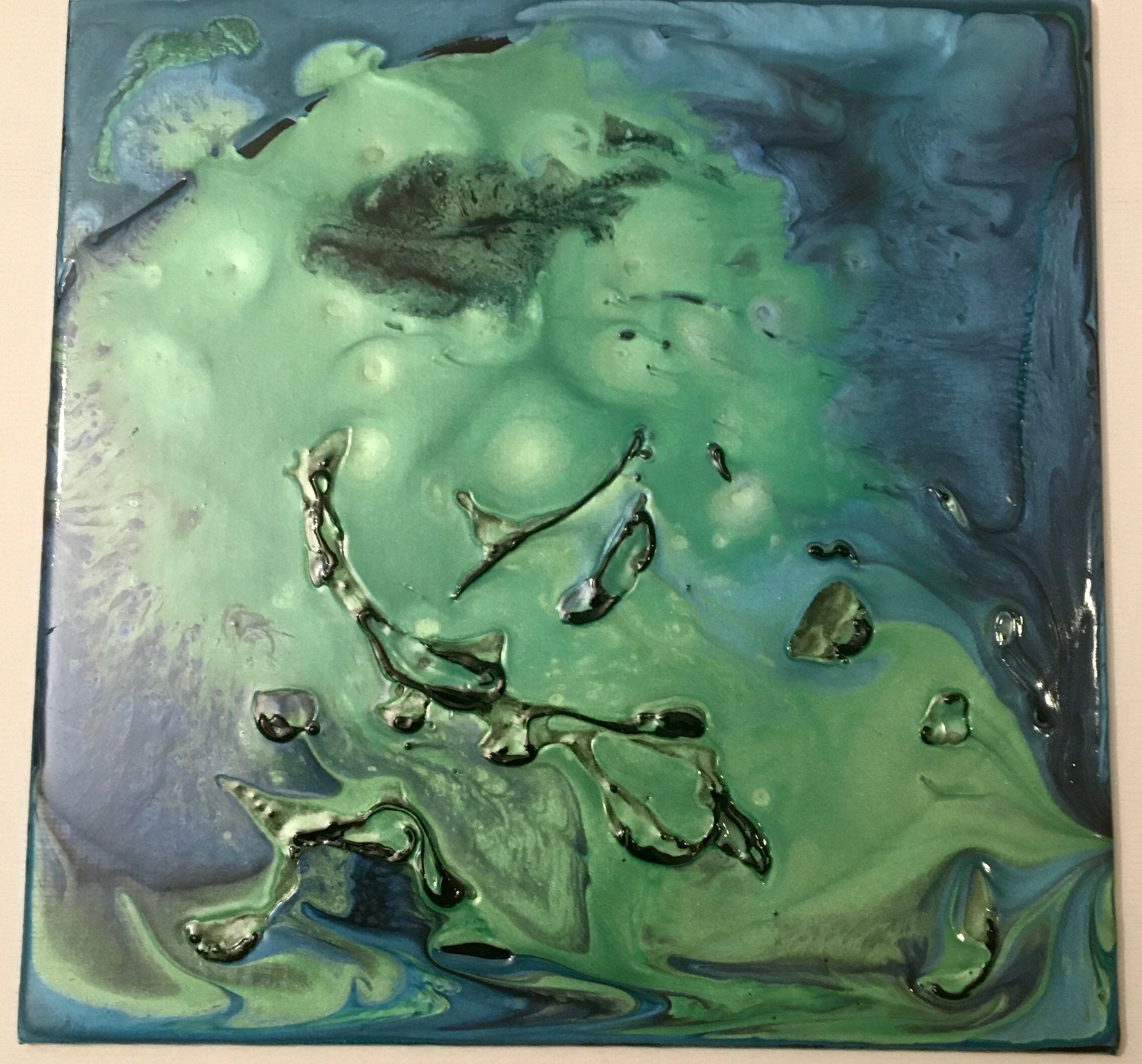 Etsy - Peinturedebea Gris Peinture Abstraite