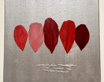 Tableau Plumes rouges