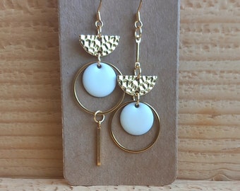 Out of tune, asymmetrical earrings, summer trendy earrings.