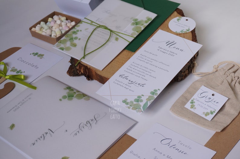 Partecipazioni matrimonio moderne / vellum / eleganti ...