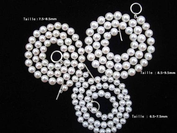  Collar de perlas cultivadas en agua dulce, blanco, de calidad  A, de plata, rodiado-plateado, Blanco, FWN5560A-16W : Ropa, Zapatos y  Joyería