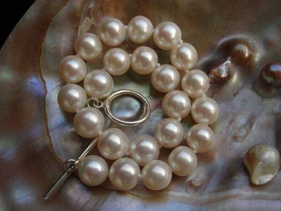 Classic Freshwater Cultured Pearl Bracelet 7.5-8.5 White Color - Etsy
