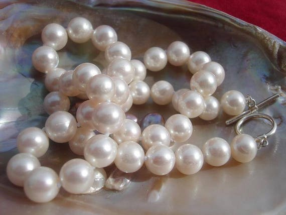  Collar de perlas cultivadas en agua dulce, blanco, de calidad  A, de plata, rodiado-plateado, Blanco, FWN5560A-16W : Ropa, Zapatos y  Joyería