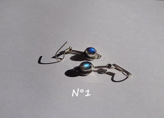 thumbnail image 2 of Handmade 925 Sterling Silver Multistone Dangle Earrings – 4.7cm (1-7/8 Inches), Hook Fastening, From India 2 of 5