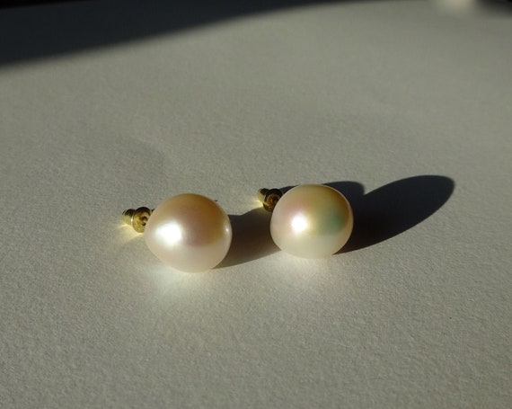 Orecchini Oro 585 Con Perle D'Acqua Dolce A Fiore - 12mm - 6