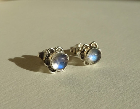 Orecchini in argento 925 con pietra di luna, orecchini con pietra di