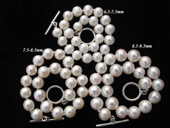 Classic Freshwater Cultured Pearl Bracelet 7.5-8.5 White Color - Etsy