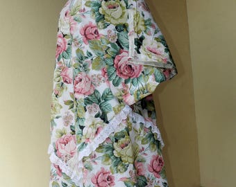 Large floral eyelet dress
