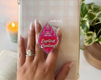 Kindle Contains Explicit Content Kindle Grip, MagSafe Kindle Grip, Magnetic Kindle Holder, Kindle Accessories, Bookish Gifts for her