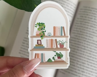 Arch Bookshelf Sticker: Book Lover Gift, Kindle Reader Decal