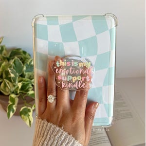 Emotional Support Kindle Magnetic Kindle Grip, MagSafe Kindle Grip, Magnetic Kindle Holder, Kindle Accessories, Bookish Gifts for her