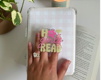 Hot Girls Read Magnetic Kindle Grip, Bookish Girl MagSafe Kindle Grip, Magnetic Kindle Holder, Kindle Accessories, Bookish Gifts for her