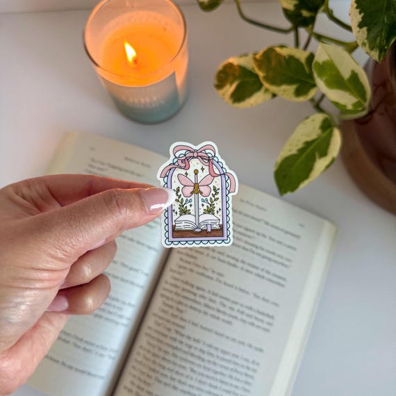 Fantasy Book Frame Sticker | Romantasy Reader Sticker | Bookish Sticker for Fantasy Readers | Bookish Sticker for Kindle