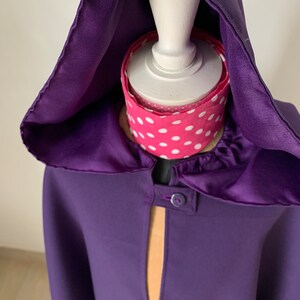 Sorcerer's cape, magician's cape, ideal Halloween, Christmas gift, carnival, purple image 3