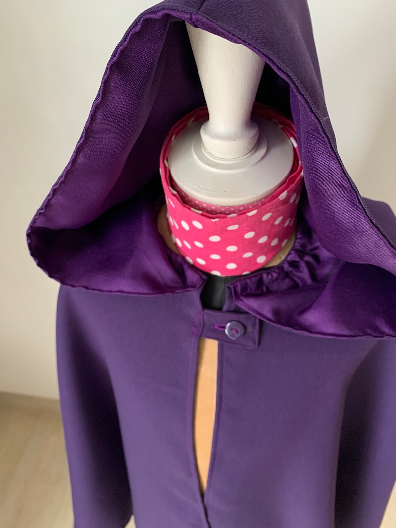 Sorcerer's cape, magician's cape, ideal Halloween, Christmas gift, carnival, purple image 3