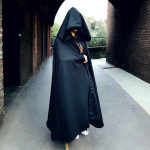 Wizard cape, magician cape, ideal for Halloween, Christmas gift, carnival, black